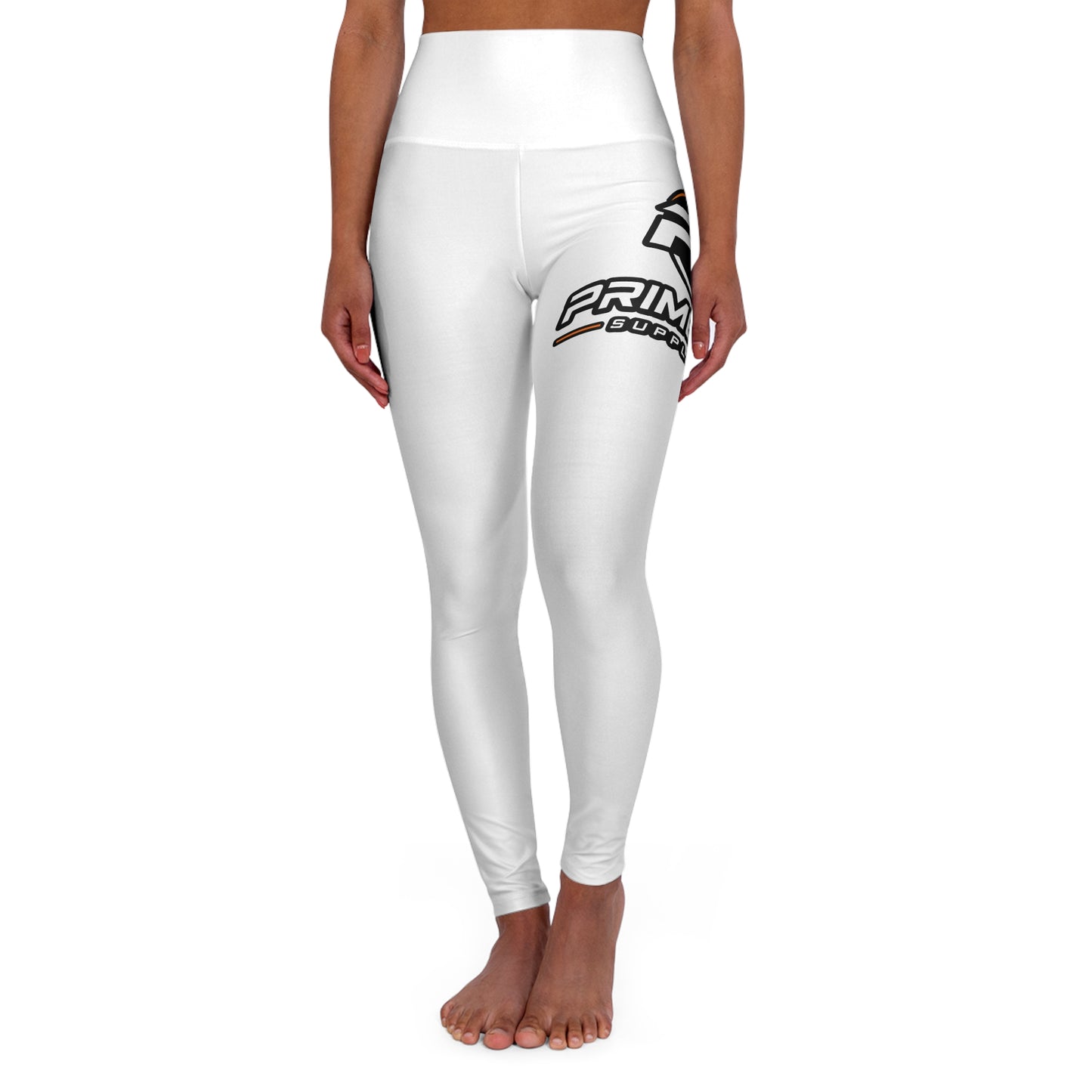 High-Waist Fitness Leggings with Prime Fuel Logo — Yoga & Gym Activewear