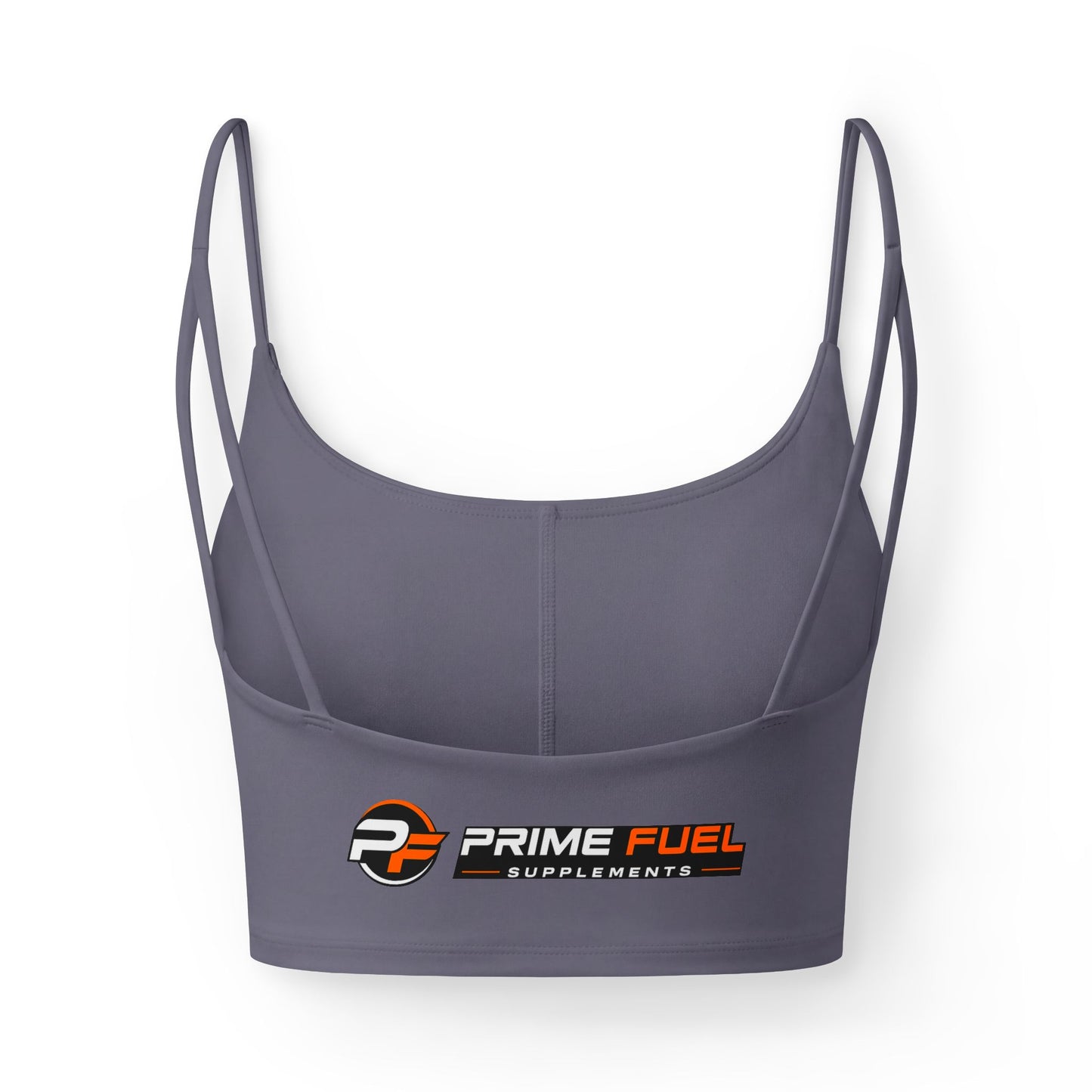 Luxe Sports Bra — Prime Fuel Logo Racerback Crop