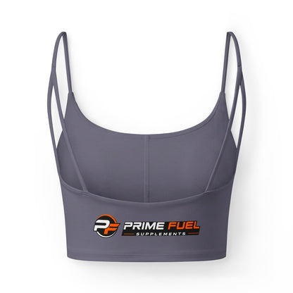 Luxe Sports Bra — Prime Fuel Logo Racerback Crop