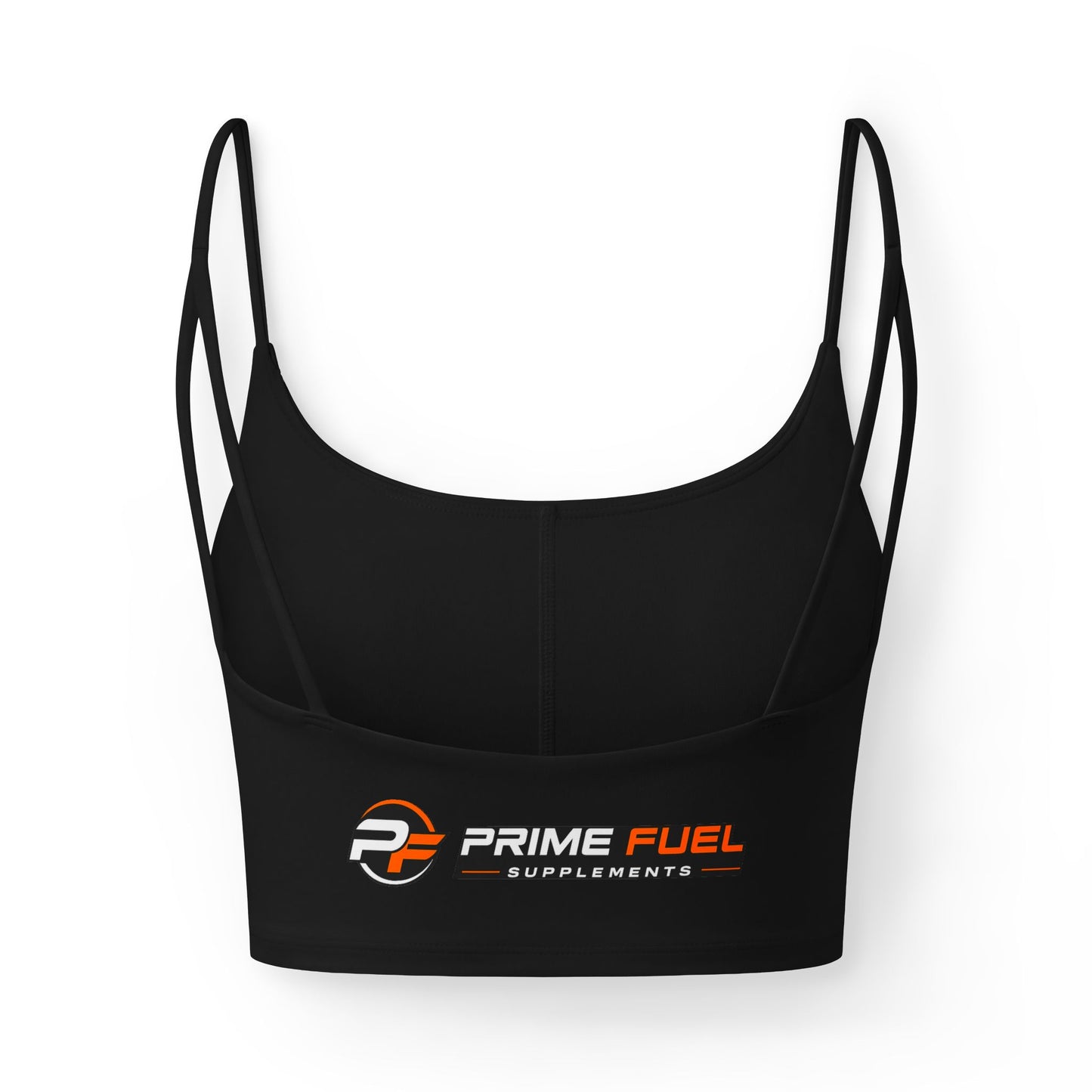 Luxe Sports Bra — Prime Fuel Logo Racerback Crop