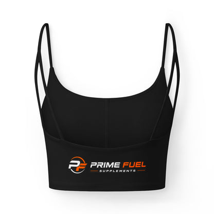 Luxe Sports Bra — Prime Fuel Logo Racerback Crop