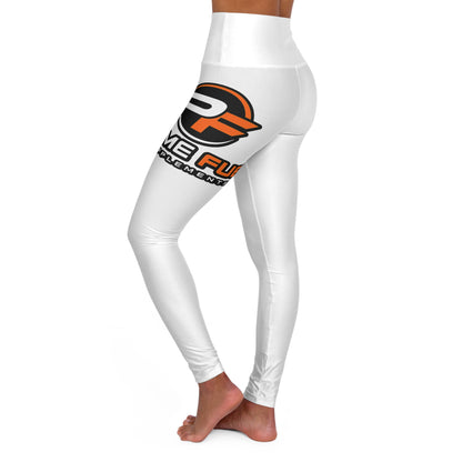 High-Waist Fitness Leggings with Prime Fuel Logo — Yoga & Gym Activewear