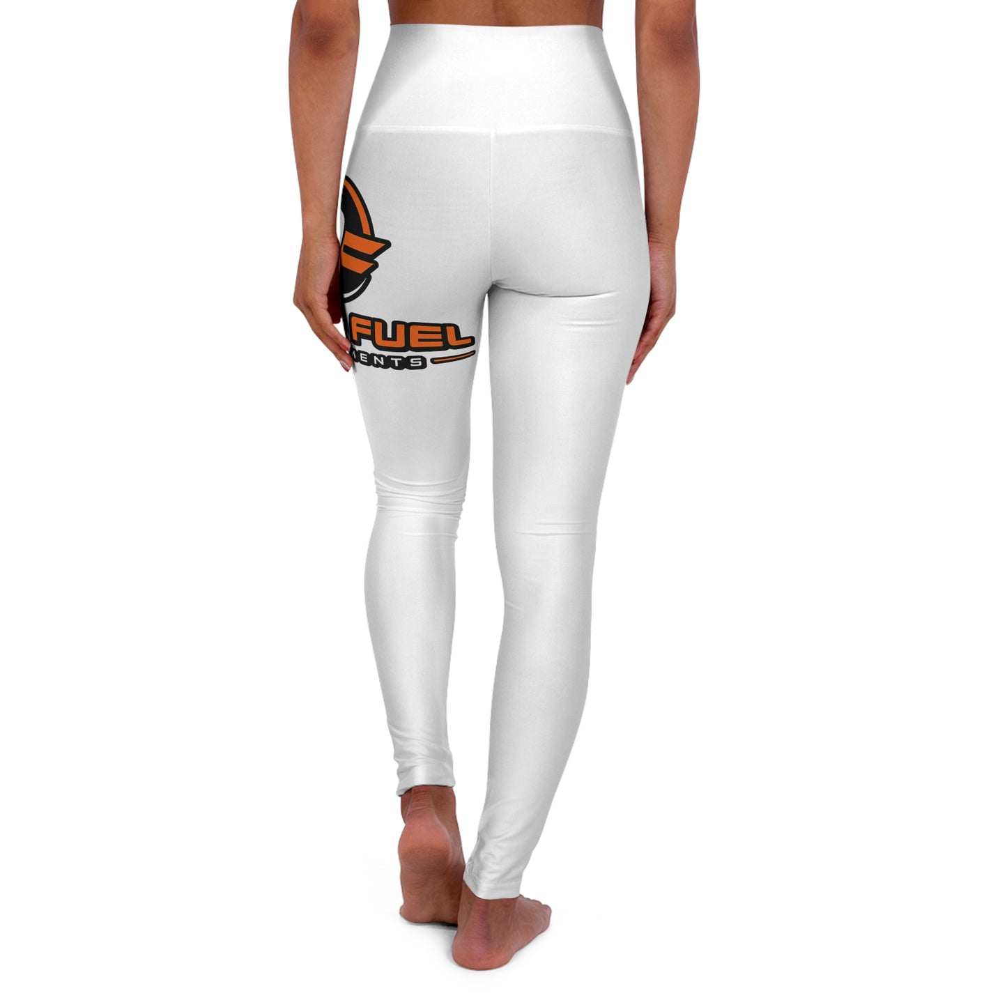 High-Waist Fitness Leggings with Prime Fuel Logo — Yoga & Gym Activewear